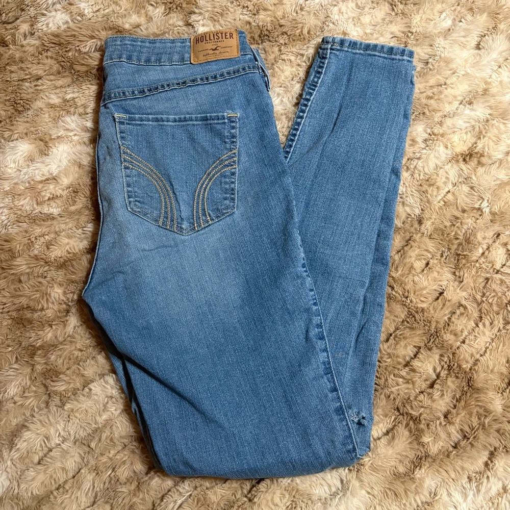 Hollister Super Skinny High Rise Ripped Jeans